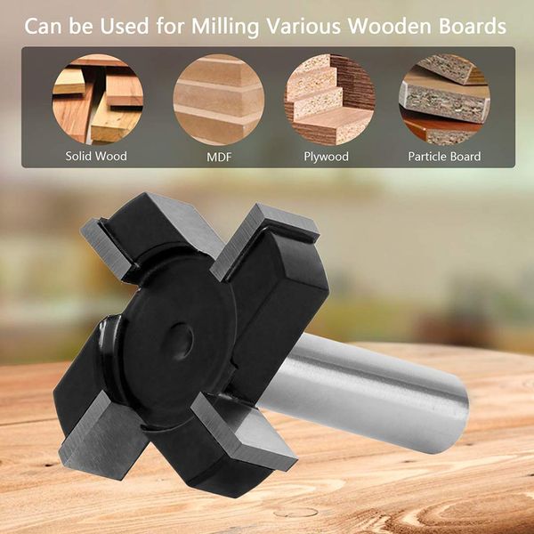 

shank cnc spoilboard surfacing router bit wood milling cutter planing tool woodworking tools slab flattening router bit 1/2