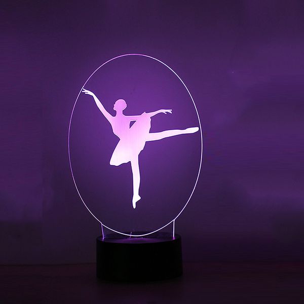 

creative 3d led usb girl bedside sleep visual ballerina modeling light fixture desk lamp novelty ballet dream gifts night lights