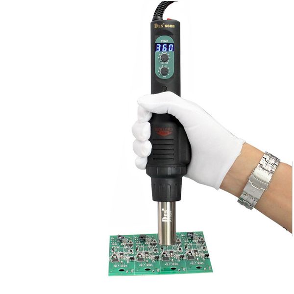 

digital air gun soldering 80-600c 560w des des-560b dormancy heat gun desoldering station turbo cyclone desoldering station