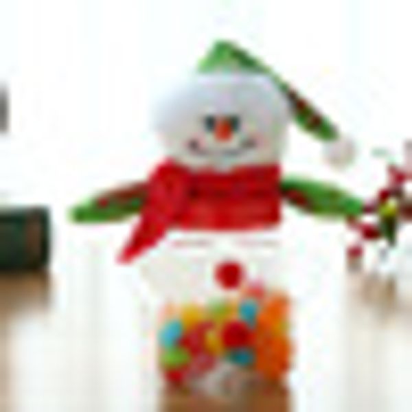 

1 x cute xmas candy storage can decor for home biscuit storage jarcandy jar