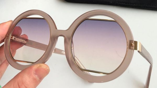 

2019 new arrive sell transparent frank round frame round pink glasses sunglasses summer men women sunglasses, White;black