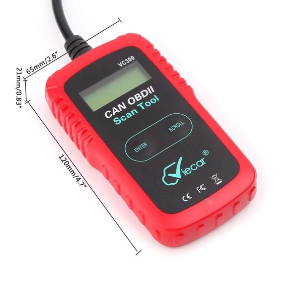

vc300 obdii/eobd auto code reader car fault test diagnostic scan tool