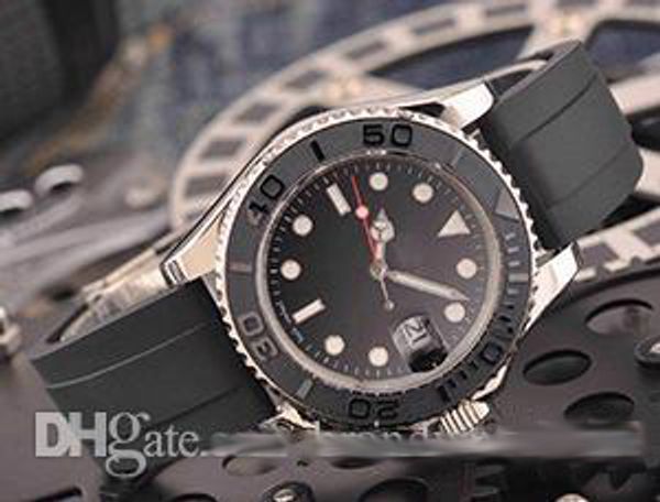 

Rubber Rose gold Luxury Watches YACHT MASTER 40mm Automatic Movement Mechanical Mens Stainless Steel Watches Wristwatch wholesale