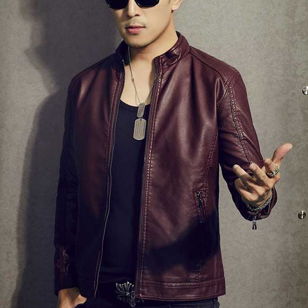 

men genuine leather jacket teenage boy 2020 new spring and autumn thin slim short male motorcycle cow leather jacket biker 602, Black