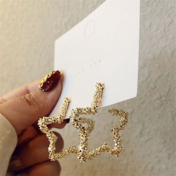 

fashion star sequins geometric drop earrings for women gold vintage female dangle earring jewelry birthday gift 2020 new design, Golden;silver