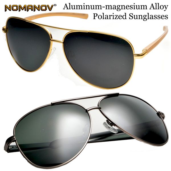 

oversized al-mg men women polarized sunglasses sun glasses lightweight high strength anti-corrosion spring hinge pilot frame, White;black