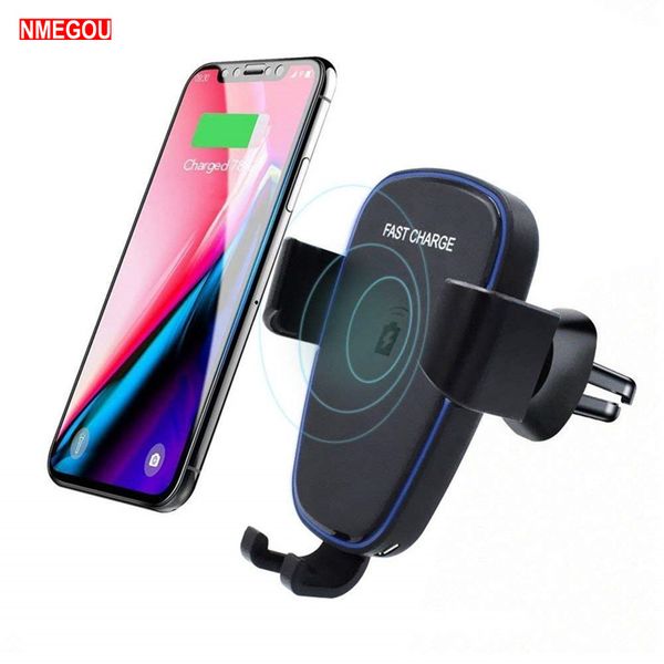 

automatic gravity vent car wireless charger mount quick charging holder for iphone x samsung galaxy s9 s10 usb auto qi induction