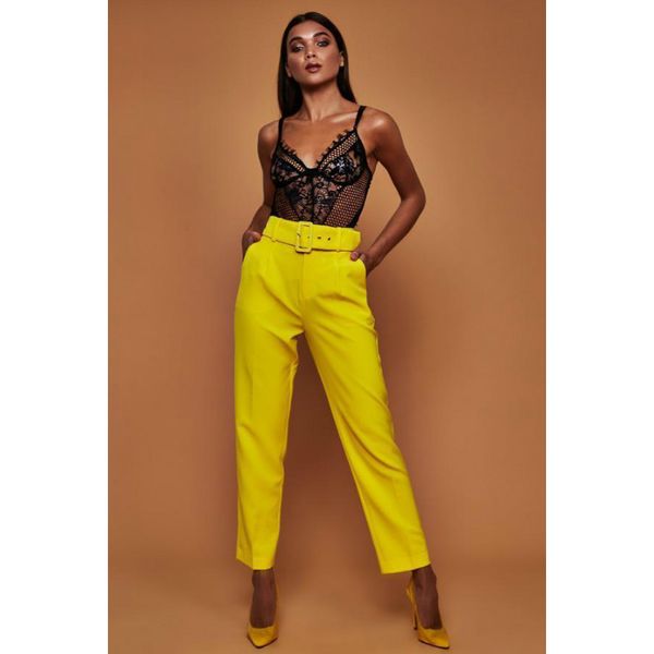 

office lady high waist career pants women long loose casual trousers with belt fashion elastic drawstring trousers, Black;white