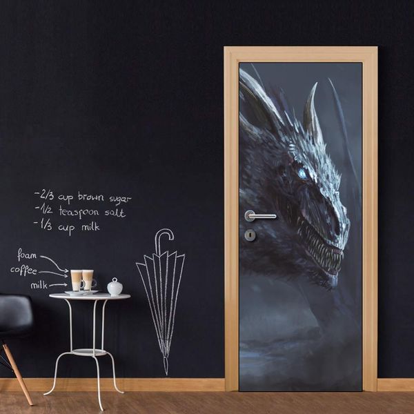 Whole Diy Door Mural Dragon Door Decals Decorations For Kid S Bedroom Living Room Wallpapers Stickers Decal Best Wall Decals Best Wall Stickers From