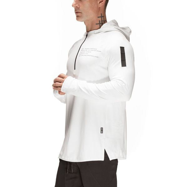 

2020 running hoodie men sports jogging fitness hooded sweatshirt cotton long-sleeved mens gym weight loss training hoodie men, Black