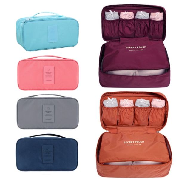 

outdoor travel underwear cosmetic digital product storage bag waterproof oxford cloth multiple compartment portable bag 7 colors
