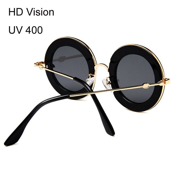 

wholesale-retro round sunglasses women brand designer english letters bee metal frame circle sun glasses fashion female shades oculos, White;black