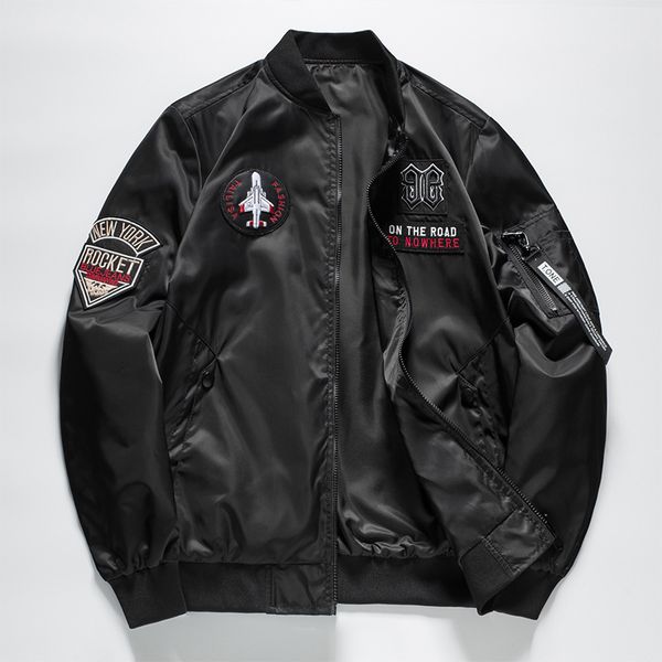 

double-sided wear mens bomber jacket army pilot ma1 jacket casual outwear for male plus size m-7xl r2268, Black;brown