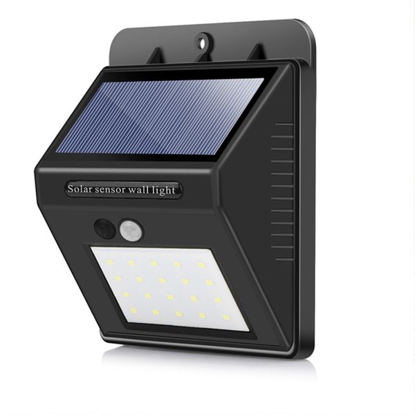 

20leds водонепроницаемый солнечный pir датчик движения настенный светильник