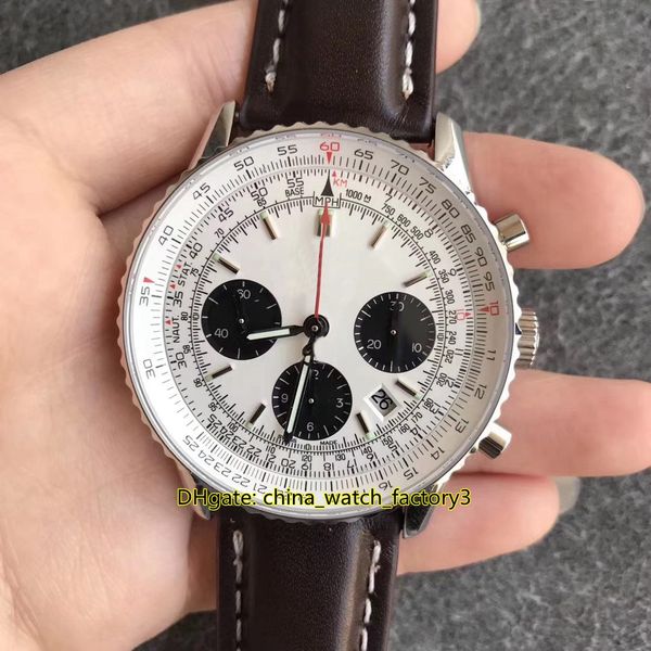 

6 style 43mm navitimer ab012012/bb01 chronometer chronograph working swiss eta 7750 movement automatic mens watch watches, Slivery;brown