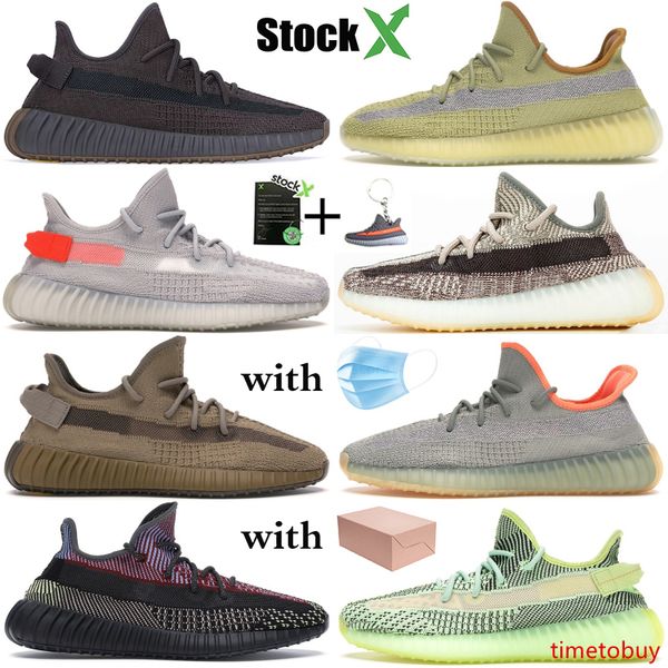 

2020 earth cinder kanye west desert sage tail light zyon v2 running shoes yecheil black static reflective men women shoes designer sneakers