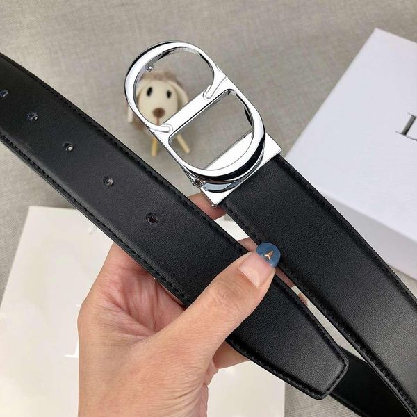 

new mens woman designer belts luxury belt fashion belts casual smooth sliver buckle leather belt width 34mm with box, Black;brown