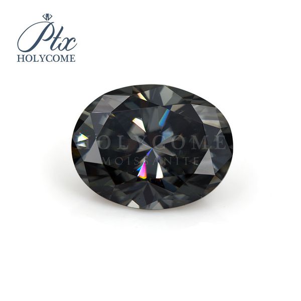 

dark gray color vvs oval cut 5x7mm loose moissanite price per carat, Black