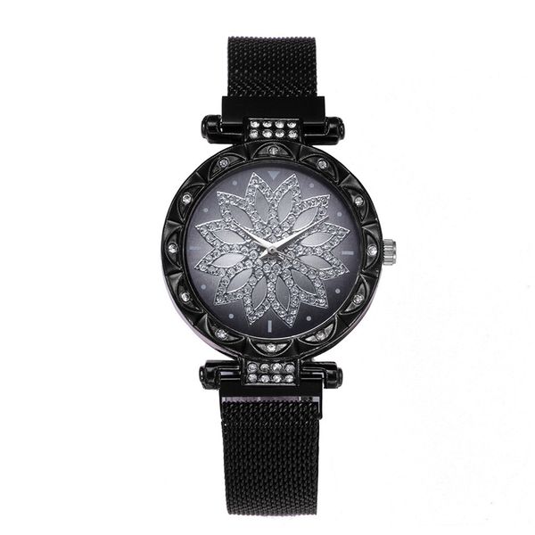 

new fashion women's watch vogue design ladies alloy watch flower patterned dial diamonds quartz wristwatch bracelet relogio, Slivery;brown