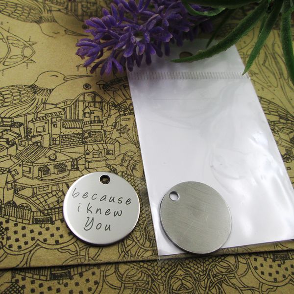 

40pcs--"because i knew you"stainless steel charms more style for choosing diy charms pendants for necklace, Bronze;silver