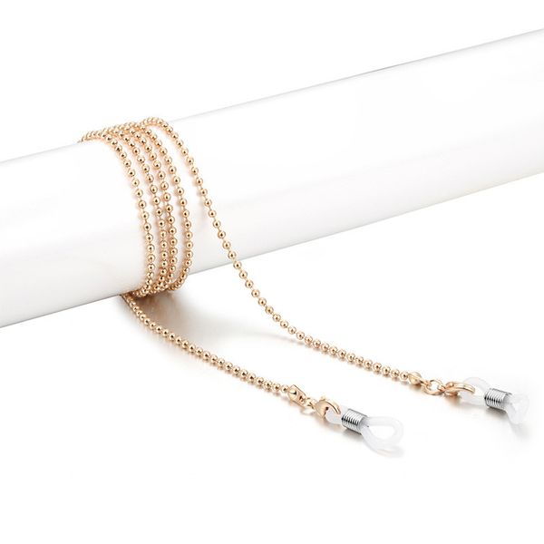 

gold silver black alloy beads chain eyeglasses chains reading glasses sunglasses strap cord holder neck headband accessories