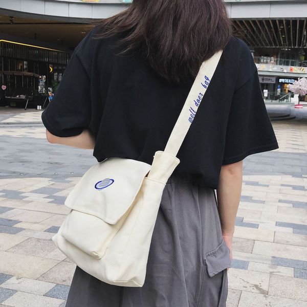 

2019 new bag leisure shopping travel canvas shoulder bags kettle purse inclined messenger bag #3s