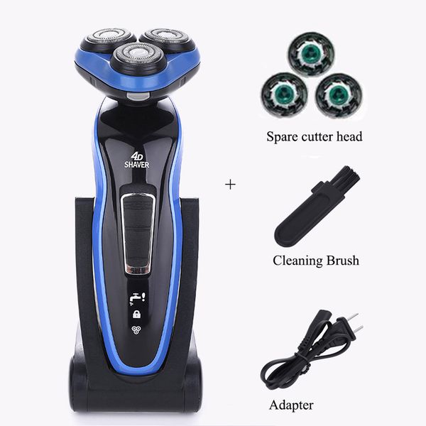 

4d floating triple head electric shaver men washable wet dry beard trimmer shaving machine razor rechargeable shaver face care