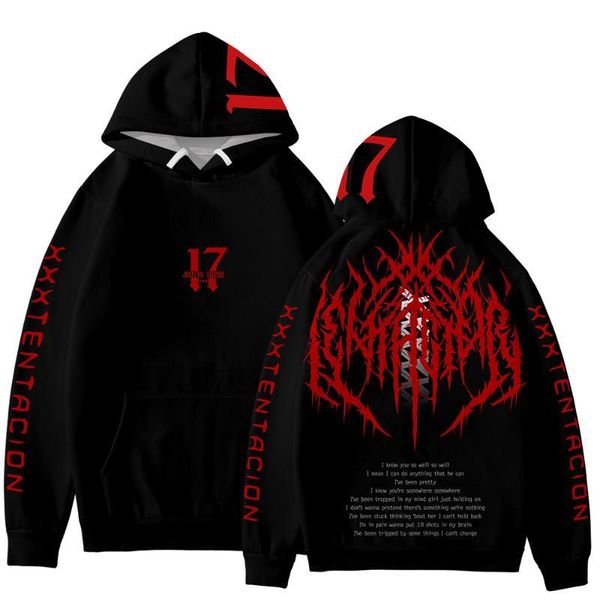 

3d xxxtentacion so cool толстовки толстовка мода мягкая зима осень толстовки новый kpop hip с длинным рукавом толстовка одежда, Black