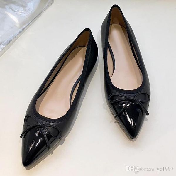 

pointed flat shoes,womens ballet shoes,fashion party dress shoes, casual dress leather shoes,breathable and comfortabl qo, Black