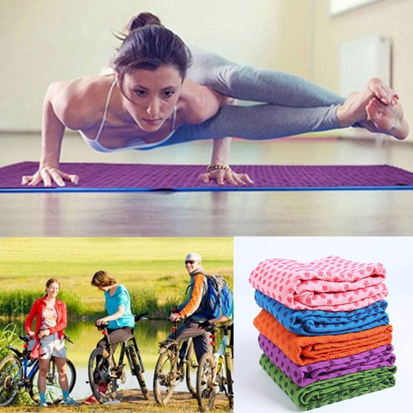 

yoga mat sport fitness travel exercise cover towel blanket non-slip pilates yoga blanket towel pvc anti-skid a3057