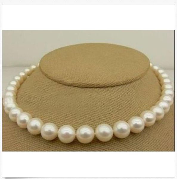 

hot 10-11mm south sea white pearl ожеѬеле 18inch 14к золоо, Silver
