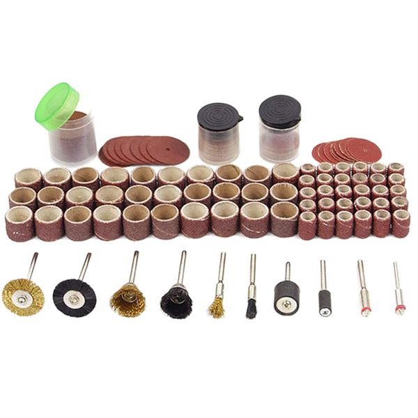 

bhts-130pcs rotary power tool fits dremel shank sanding polish accessory bit set