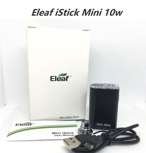 

Eleaf istick Starter Kit Mini 10W Батарея 1050mAh Переменный Напряжение батареи Vape Модификации с USB-кабель 510 EGO Разъем Испаритель Pen eleaf