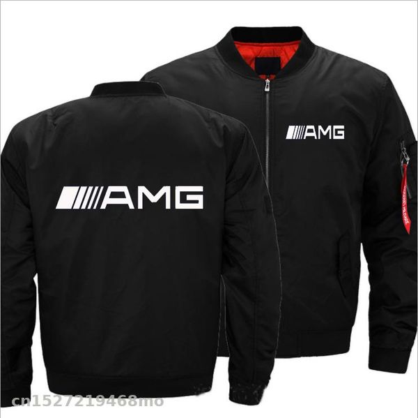 

motorcycle race coats mens causual pilot jackets mens casual jacket ma-1 flight jacket for amg logo thick cotton clothing