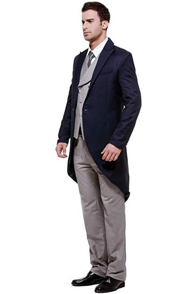 

men's wedding dresses 3-piece suit blazer jacket tux vest three pieces (jacket+vest+pants) 2 button trim fit great for wedding bussines, White;black