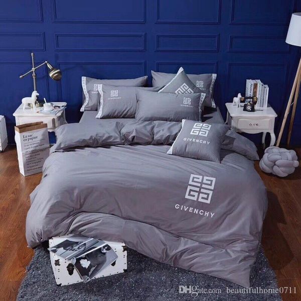 

luxury designer classic embroidered cotton bedding home textiles 4 pieces 1 set family gift bedding supplies new arrive gift