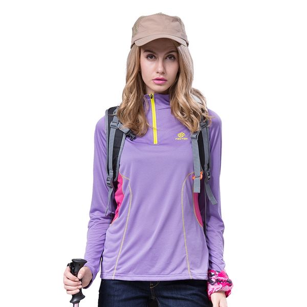 

hiking quick dry t shirt spring outdoor long sleeve women coolmax breathable sport running sweatshirt camp fishing t-shirt outdoor t-shirts, Gray;blue