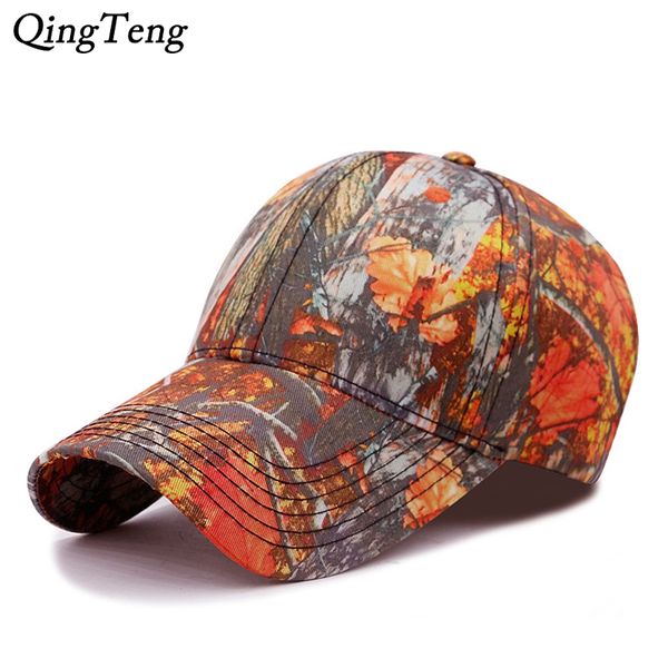 

orange camo cap men outdoor baseball caps for male jungle camouflage hunting bone strapback fishing dad hat, Blue;gray