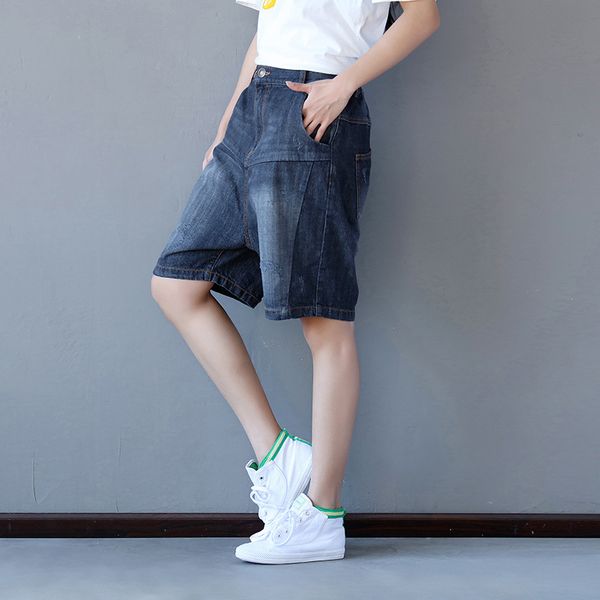 

casual denim shorts was thin women's ban ku new wholesale half pants denim, Blue