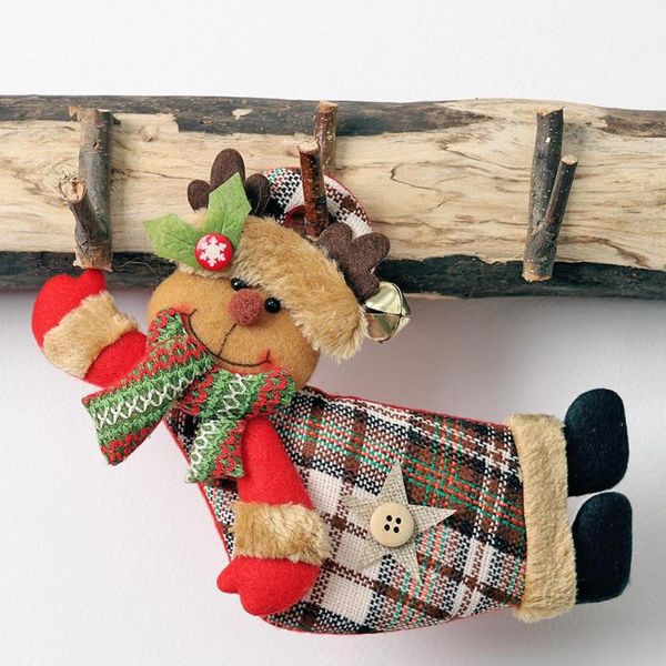 

checked cloth little doll pendants window dressing merry christmas supplies