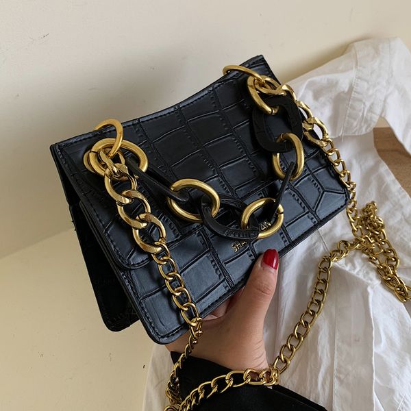 

stone pattern retro crossbody bags for women 2020 chain messenger shoulder bag lady fashion quality handbags