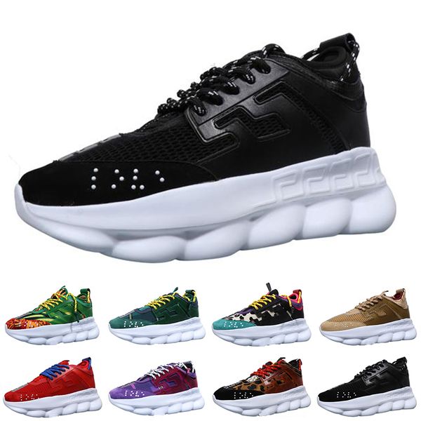 

2019 Chain Reaction Running Shoes For Men Women Designer Luxury Sports Sneakers Lightweight Link-Embossed Sole Trainers Casual Shoes 36-45