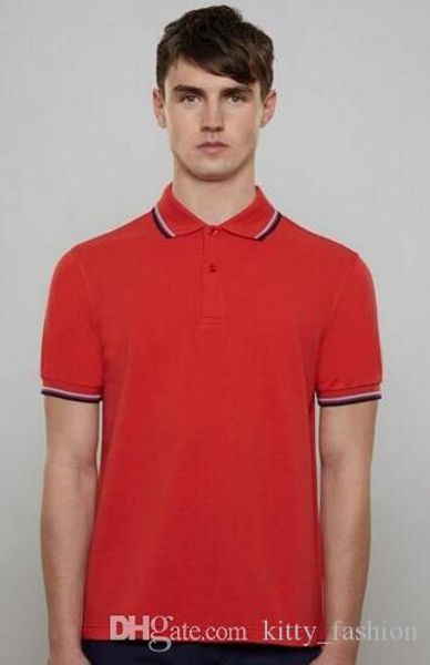 

жаркое лето лондон брит рубашка поло мужчины полосатый воротник с коротким рукавом англия поло slim fit мужская одежда уличная рубашка поло, White;black