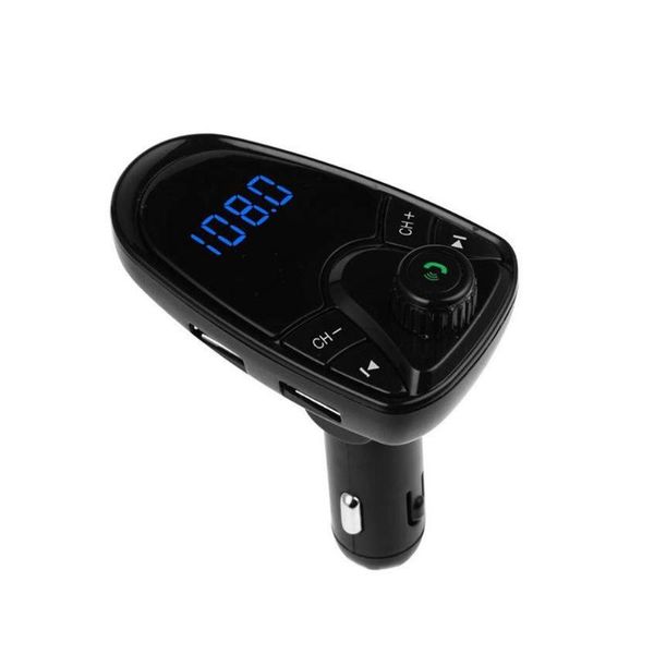 

bluetooth wireless car mp3 player handscar kit fm transmitter 2.1a charger dual usb with led screen auto fm modulator
