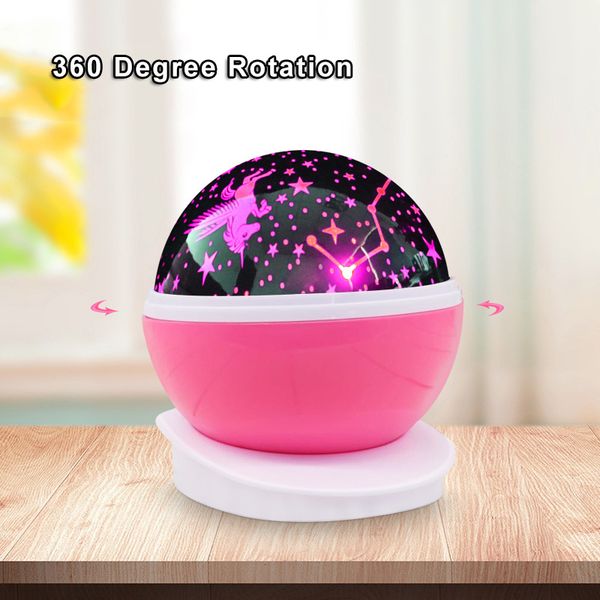 Acheter Ciel étoilé Licorne Changeable Led Projecteur Night Light Pour Enfants Table Table Lampe Chaude Lampe Coloré Rotation Projection Bébé Enfants