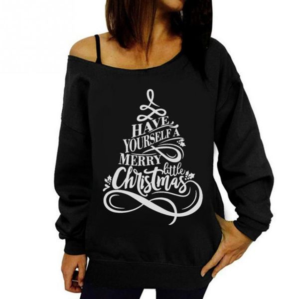 

fashion women one shoulder fleece pullover long sleeve fleece hoodie, Black