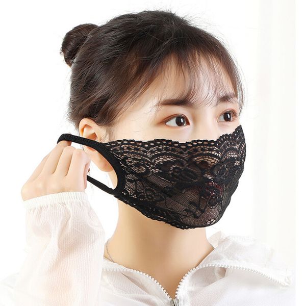 

моющиеся дышащие черные кружевные маски маска для лица resuable маска для рта пылевые противогазы dhl ups быстрая бесплатная доставка