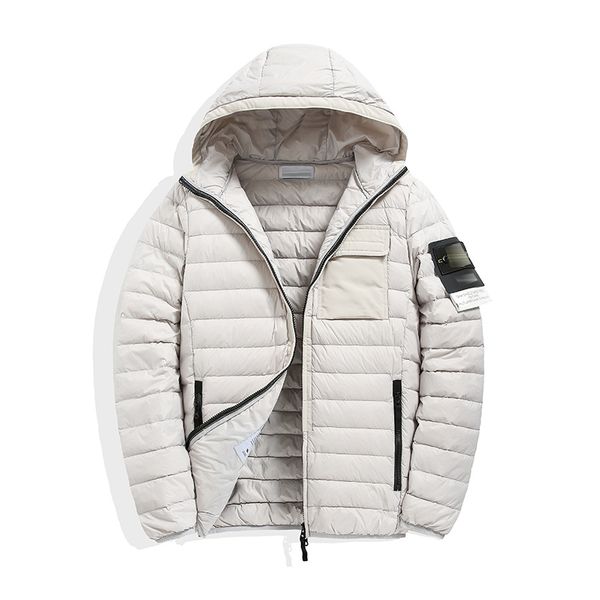 

stone pirates 19fw new winter hooded down coat with 90% white duck down filling style ing, Black