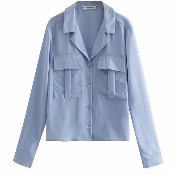 

bb45-9275 european and american fashion pocket jersey shirt, White