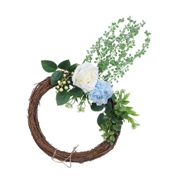 

1pc artificial garland plastic rattan wreath flower garland leaves vine wreath for home wedding